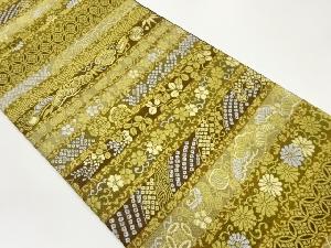 松竹梅に花唐草・宝模様織出し袋帯